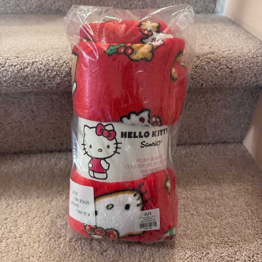 Sanrio Hello Kitty Candy Cane Blanket